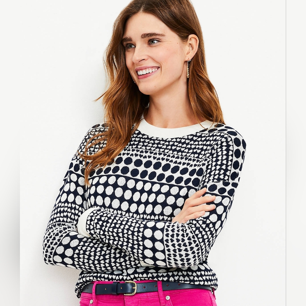 Loft Heart Dot Sweater - Picture 2 of 4
